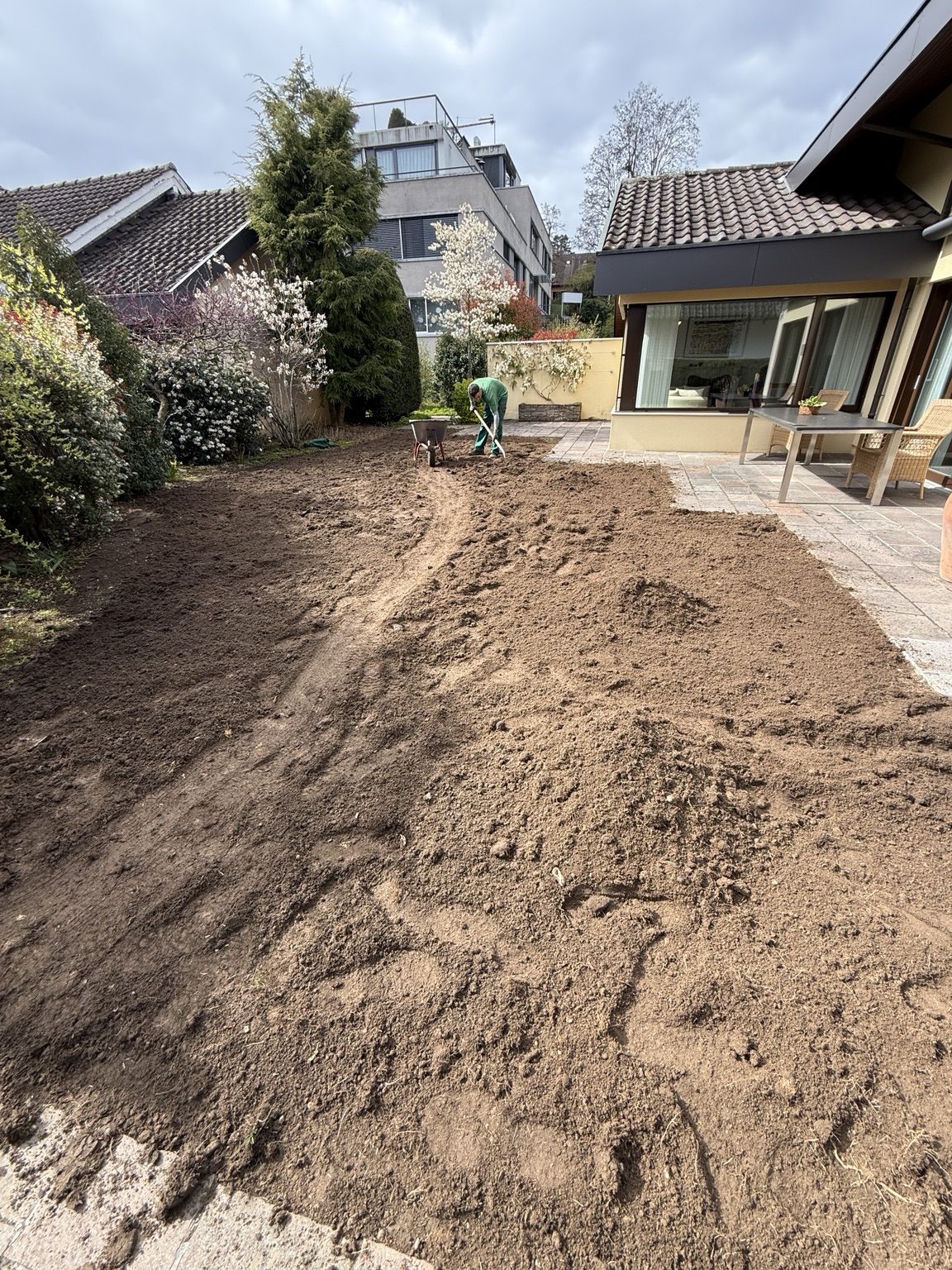Bodenbearbeitung nach dem Entfernen des alten Rasens
